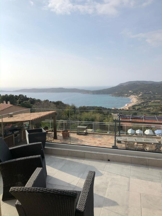 Haut De Villa - Vue Mer Avec Coucher De Soleil Cargèse Exteriör bild